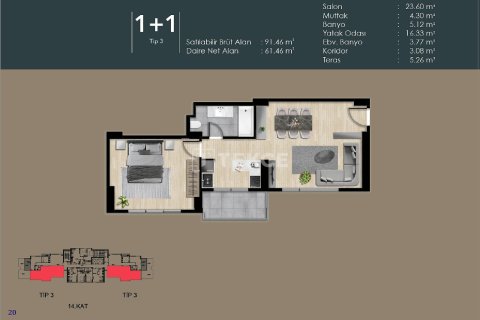 1+1 Lägenhet  i istanbul, Turkiet Nr. 212794 - 2