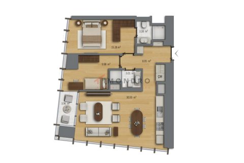 1+1 Wohnung  in Sisli, Istanbul, Türkei Nr. 216285 - 11