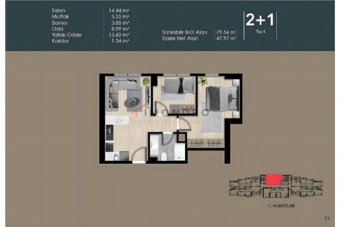 Daire  2+1  İstanbul, Türkiye №227191 - 11
