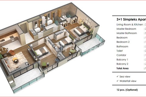 2+1 Penthouse i Antalya, Tyrkiet Nr. 215048 - 24