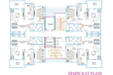 2+1 Lejlighed i Avsallar, Antalya, Tyrkiet Nr. 61465 - 17