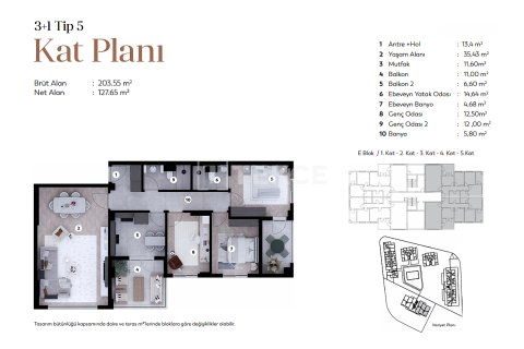 1+1 Leilighet  i Bursa, Tyrkia Nr. 216092 - 26