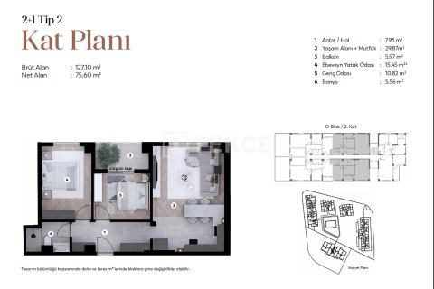 1+1 Leilighet  i Bursa, Tyrkia Nr. 216092 - 19