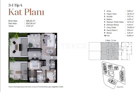 3+1 Lägenhet i Bursa, Turkiet Nr. 216094 - 25