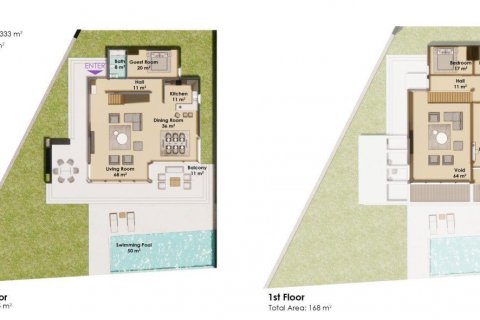 Продажа виллы в Аланье, Анталье, Турция 5 комн., 333м2, №101908 – фото 22