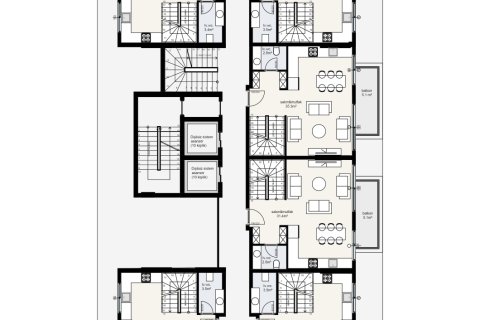 1+1 Leilighet i Alanya, Antalya, Tyrkia Nr. 47428 - 29