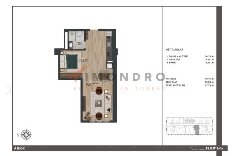 1+1 Leilighet i Bagcilar, Istanbul, Tyrkia Nr. 221652 - 18