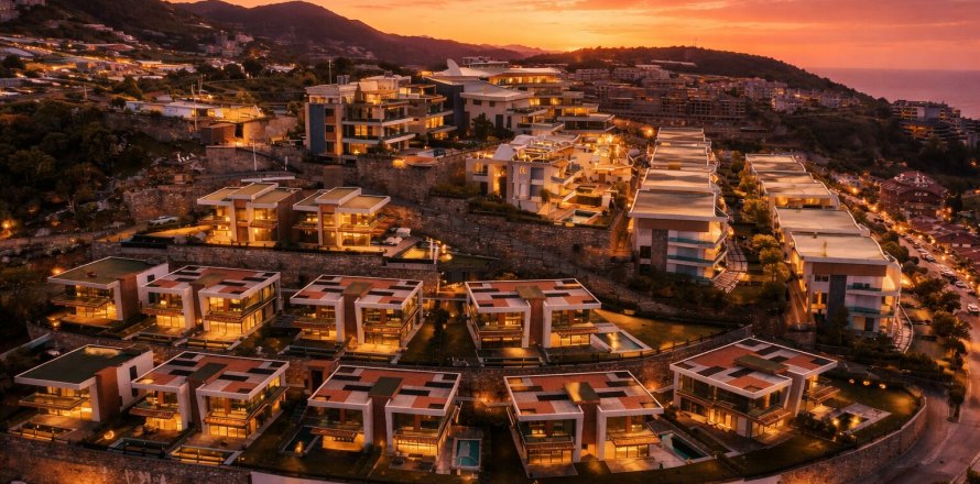 3+1 Villa  i Alanya, Antalya, Tyrkia Nr. 221661