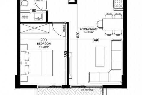 1+1 Apartment in Yekta Golden Valley, Oba, Antalya, Turkey No. 101739