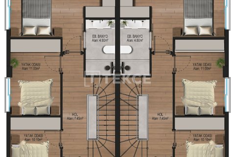 3+1 Villa i Aksu, Antalya, Turkiet Nr. 214915 - 30