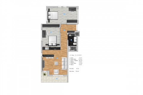 Penthäuser in Alanya, Antalya, Türkei Nr. 94348 - 14