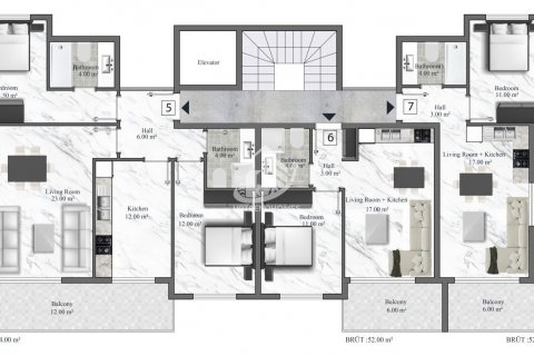 1+1 Lägenhet  i Oba, Antalya, Turkiet Nr. 98441 - 30