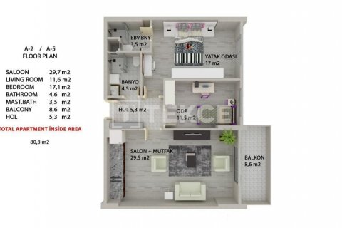 3+1 Leilighet i Cinarcik, Yalova, Tyrkia Nr. 69551 - 17
