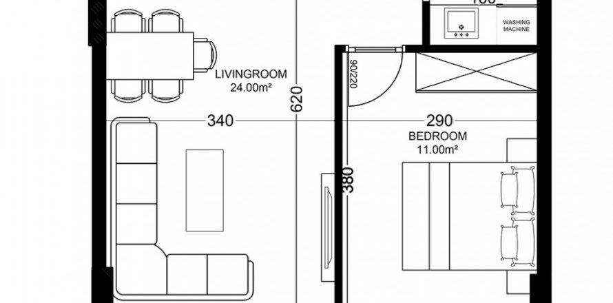 1+1 Wohnung in Yekta Golden Valley, Oba, Antalya, Türkei Nr. 101746