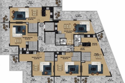 Продажа пентхауса в Аланье, Анталье, Турция 3+1, 180м2, №44096 – фото 4