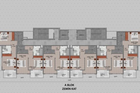 Leilighet i Avsallar, Antalya, Tyrkia Nr. 104596 - 15