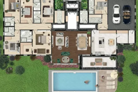 6+1 Leilighet  i Mugla, Tyrkia Nr. 224093 - 23