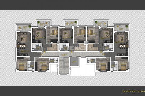 1+1 Lägenhet  i Alanya, Antalya, Turkiet Nr. 98877 - 3