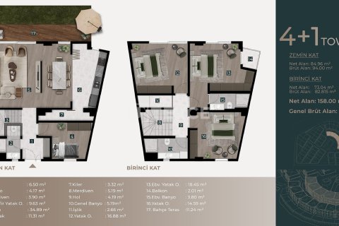 4+1 Villa  i Pendik, istanbul, Turkiet Nr. 227712 - 21