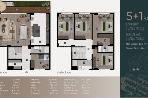 4+1 Villa  i Pendik, istanbul, Turkiet Nr. 227712 - 24