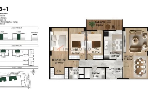 Продажа квартиры в Башакшехире, Стамбуле, Турция 2+1, 111м2, №228312 – фото 12