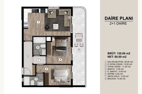 Daire Erdemli, Mersin, Türkiye №227857 - 28