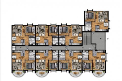 Dubleks daire   Alanya, Antalya, Türkiye №93897 - 21