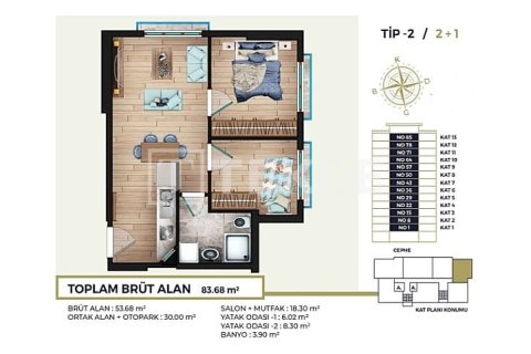 Daire  2+1  İstanbul, Türkiye №217849 - 18