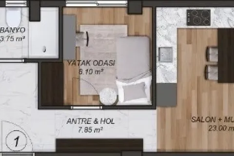 2+1 Wohnung  in Mugla, Türkei Nr. 220120 - 23