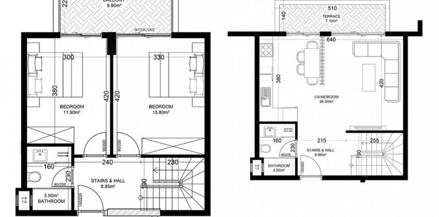 2+1 Penthouse in Yekta Golden Valley, Oba, Antalya, Turkey No. 101760