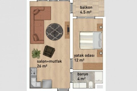 آپارتمان در Yalova ، ترکیه 35 متر مربع. شماره 227885 - 25