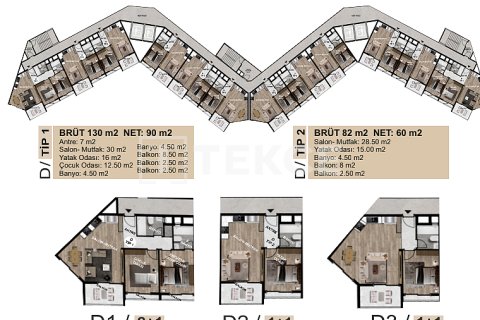1+1 Lägenhet  i Erdemli, Mersin, Turkiet Nr. 212943 - 28