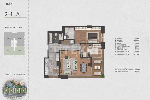 3+1 Leilighet i Istanbul, Tyrkia Nr. 223099 - 20
