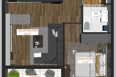 1+1 Leilighet i Side, Antalya, Tyrkia Nr. 117501 - 7