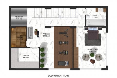4+1 Villa  i Tepe, Alanya, Antalya, Tyrkia Nr. 153590 - 4