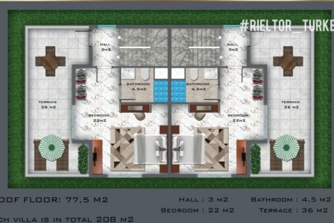 6+1 Villa  in Belek, Antalya, Türkei Nr. 139852 - 17