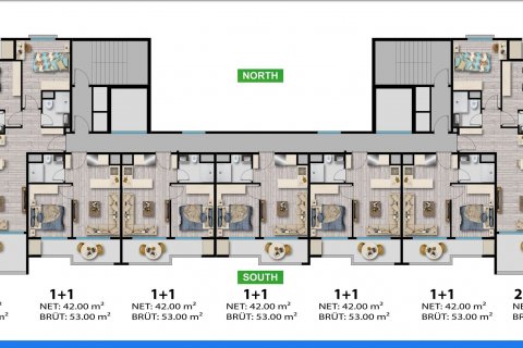 Продажа квартиры  в Мерсине, Турция 1+1, 53м2, №134289 – фото 9