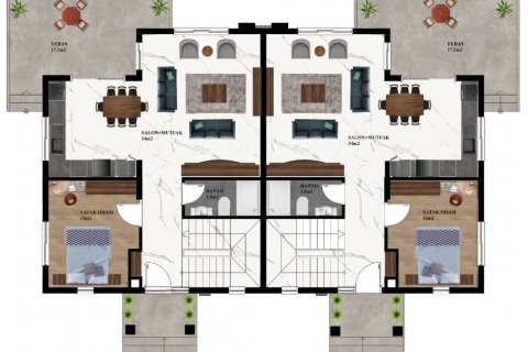 3+1 Villa  i Kargicak, Alanya, Antalya, Turkiet Nr. 122492 - 8