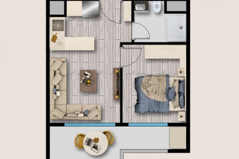 Продажа квартиры  в Мерсине, Турция 1+1, 53м2, №134289 – фото 11