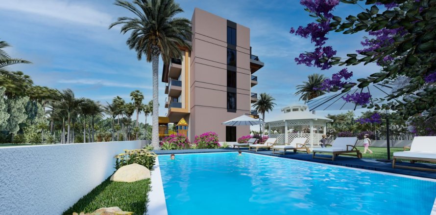 1+1 Lejlighed  i Oba, Antalya, Tyrkiet Nr. 113680