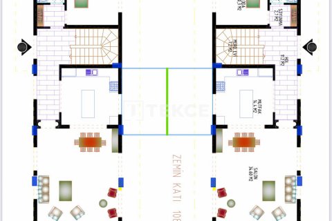 4+1 Villa  i Dosemealti, Antalya, Tyrkia Nr. 131396 - 9