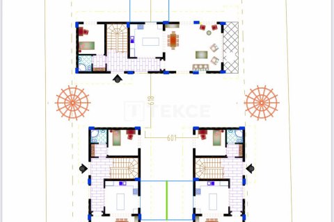 4+1 Villa  i Dosemealti, Antalya, Tyrkia Nr. 131396 - 11