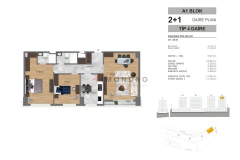1+1 Lejlighed  i Eyup, Istanbul, Tyrkiet Nr. 151613 - 17