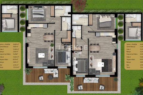 Продажа квартиры  в Бодруме, Мугле, Турция 3+1, 125м2, №130385 – фото 23
