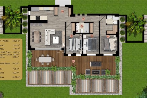 3+1 Lägenhet i Bodrum, Mugla, Turkiet Nr. 130386 - 24