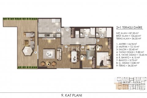 Продажа квартиры в Бююкчекмедже, Стамбуле, Турция 1+1, 69м2, №150098 – фото 16