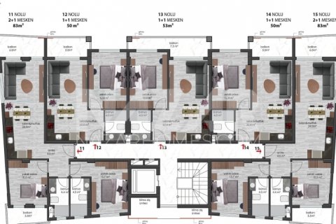 Apartment for sale in Oba, Antalya, Turkey, 1 bedroom, 50m2, No. 116692 – photo 24