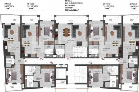 Apartment for sale in Oba, Antalya, Turkey, 1 bedroom, 50m2, No. 116692 – photo 23