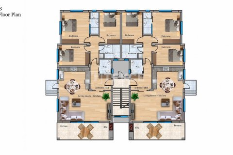 Продажа квартиры в Фамагусте, Северный Кипр 2+1, 90м2, №68084 – фото 8