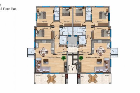 Продажа квартиры в Фамагусте, Северный Кипр 2+1, 90м2, №68084 – фото 7